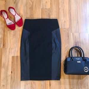Express Vegan Leather Pencil Skirt